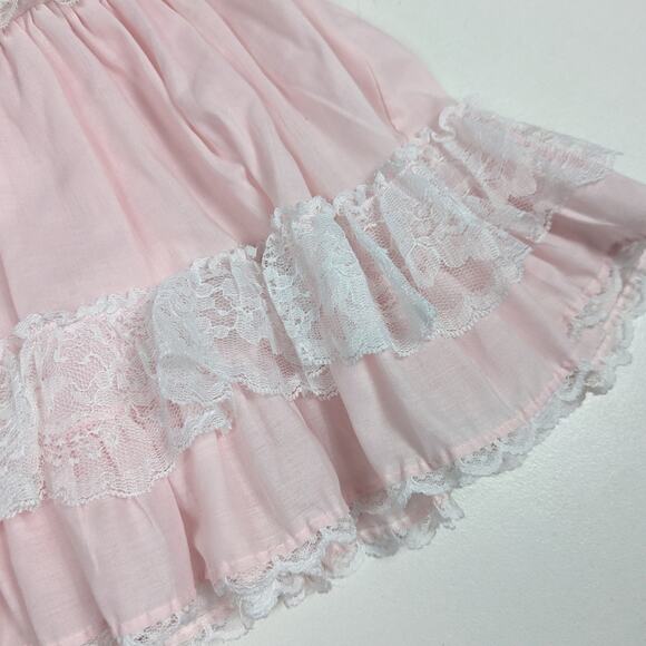 Vtg Alexis Dress Baby Girls Sz 6-9m Pink Lace Classic Frilly - Picture 3 of 6